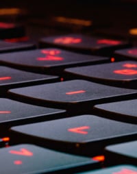 Close up of a laptop keyboard